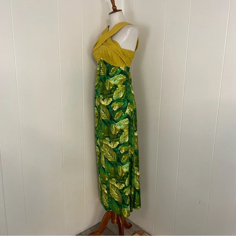 Vintage Floral Dress Women’s S Halter‎ Sleeveless Maxi Colorful Boho Hippie - Picture 6 of 8